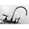 Kingston Brass NS8790DKLSP Water Onyx Centerset Kitchen Faucet, Black Stainless Steel NS8790DKLSP - alternate 3